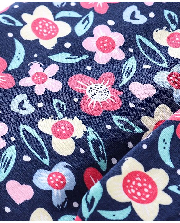 Babyhug Full Length Printed Leggings - Blue