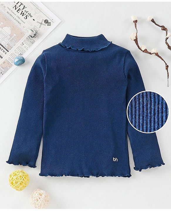 Babyhug Winter Wear Full Sleeves Top - Navy Blue
