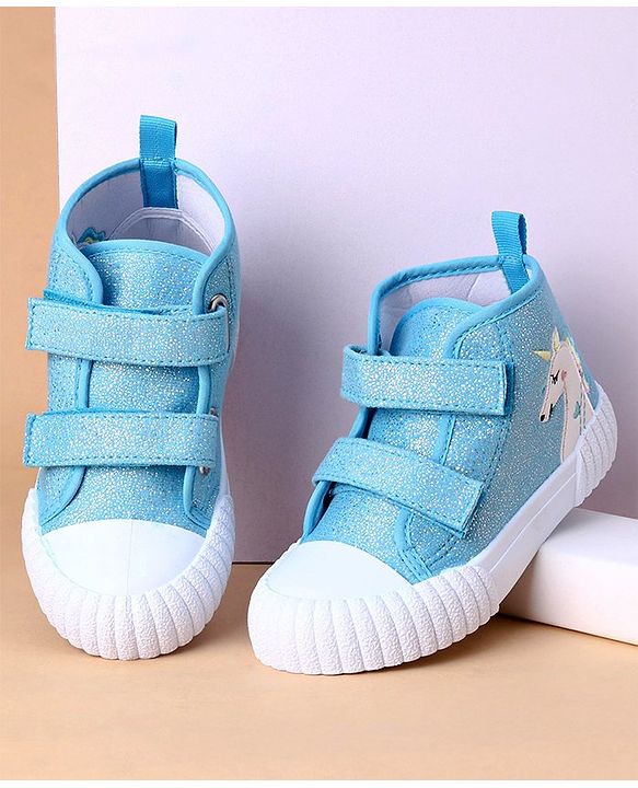 Cute Walk by Babyhug Casual Shoes Unicorn Embroidery - Blue