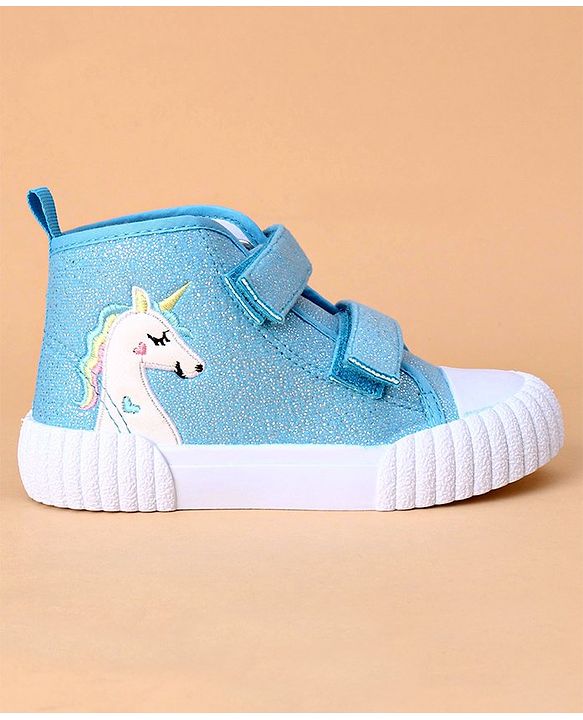 Cute Walk by Babyhug Casual Shoes Unicorn Embroidery - Blue