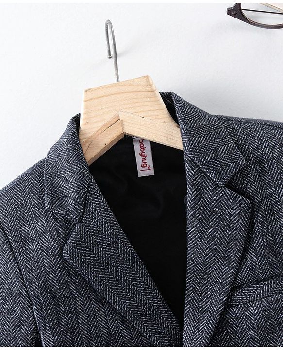 Babyhug Full Sleeves Blazer - Black