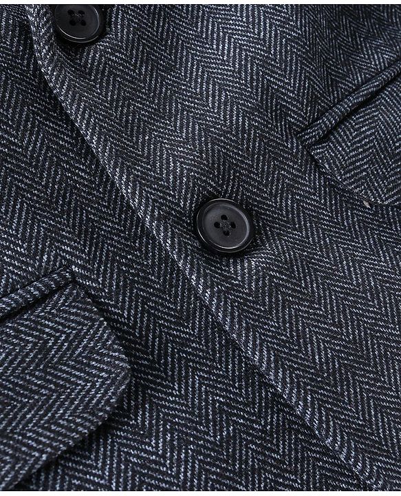 Babyhug Full Sleeves Blazer - Black