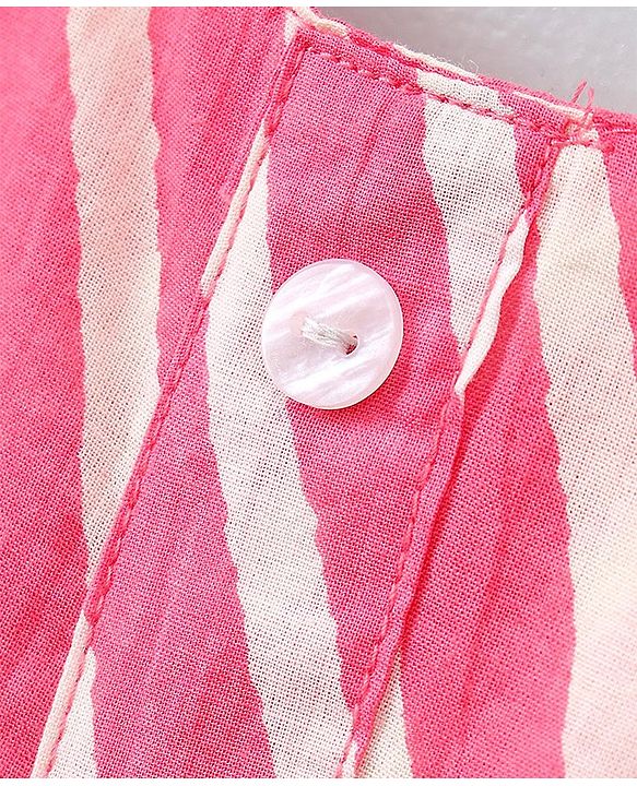Pine Kids Singlet Stripe Ethnic Dress with Hairband - Pink