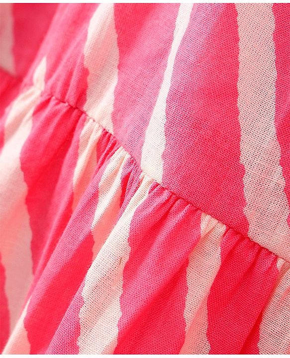 Pine Kids Singlet Stripe Ethnic Dress with Hairband - Pink