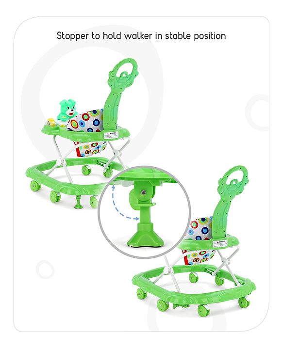 Babyhug Walker Bear Face - Green (Seat Print & Color May Vary)