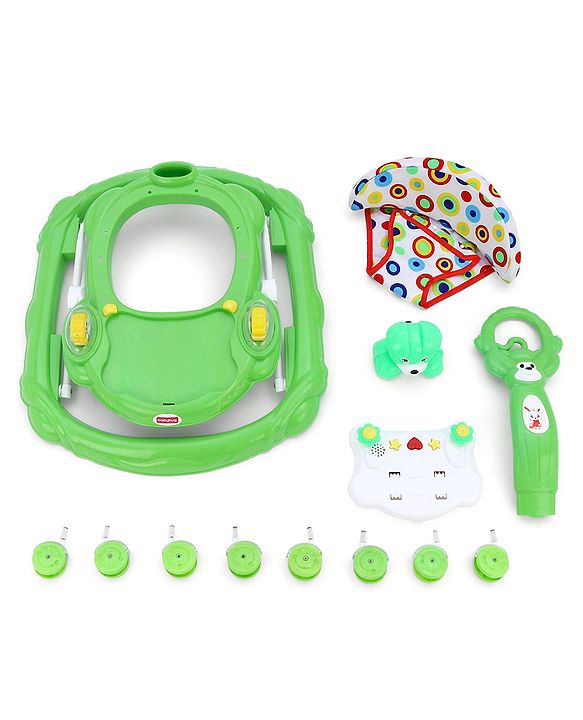Babyhug Walker Bear Face - Green (Seat Print & Color May Vary)