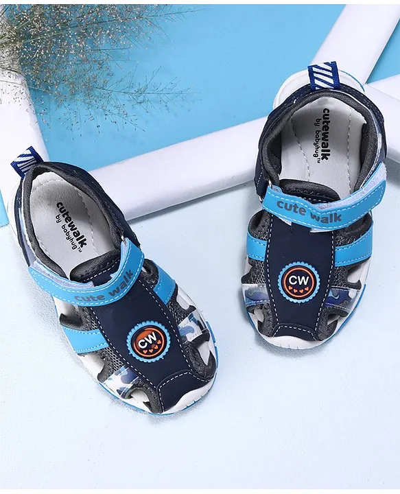 Buy Cute Walk by Babyhug Sandals Blue for Boys 6 9Months Online