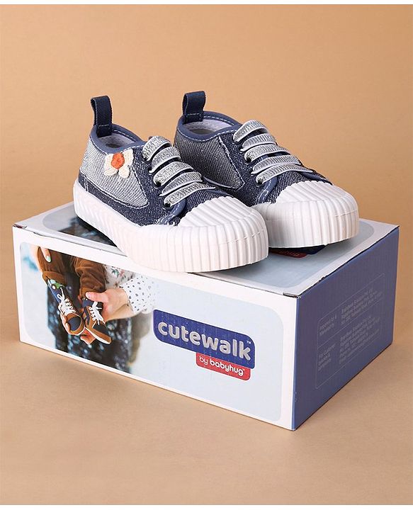 Cute Walk by Babyhug Casual Shoes With Lace - Blue