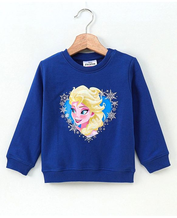 Babyhug Full Sleeve Sweatshirt Frozen Print - Blue