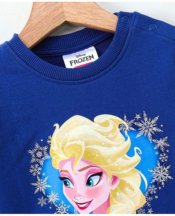 Babyhug Full Sleeve Sweatshirt Frozen Print - Blue