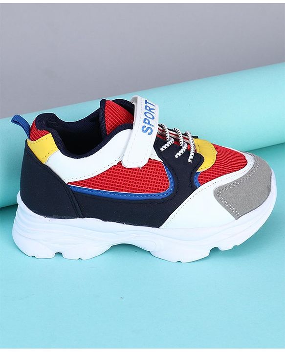 Cute Walk by Babyhug Sports Shoes - Red Yellow