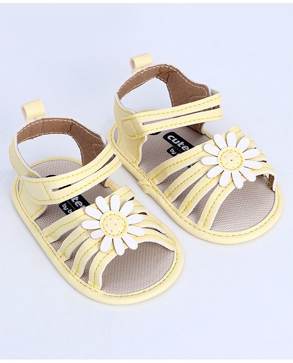 Cute Walk by Babyhug Booties YELLOW 13 (6-9M)Unisex