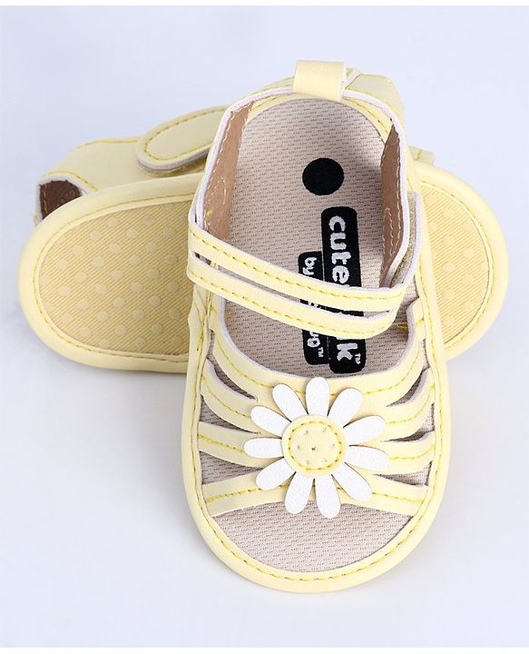 Cute Walk by Babyhug Booties YELLOW 13 (6-9M)Unisex