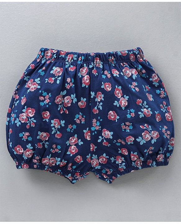 Babyhug Cotton Bloomers Striped & Printed Pack of 3 - Multicolour