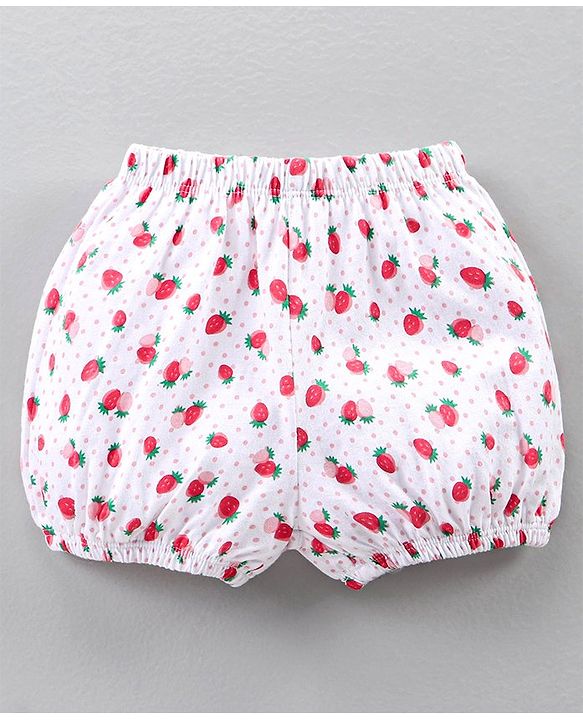 Babyhug Cotton Bloomers Polka Dot & Printed Pack of 3 - Multicolour