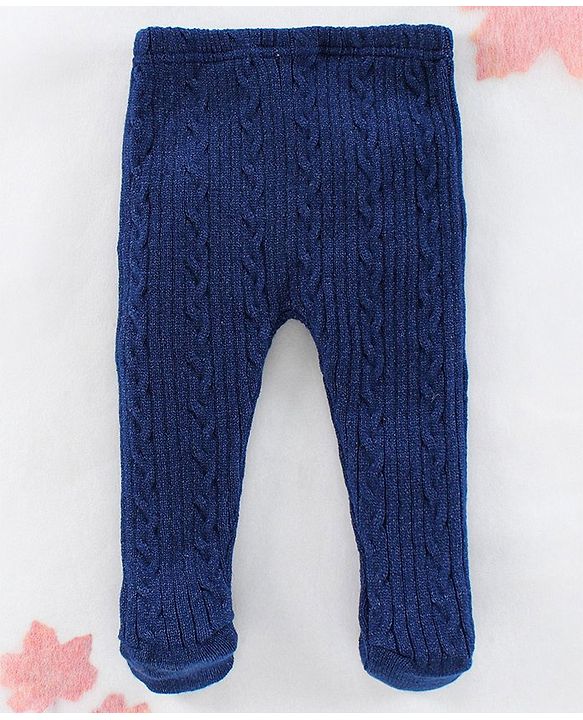 Babyhug Footed Bootie leggings - Blue