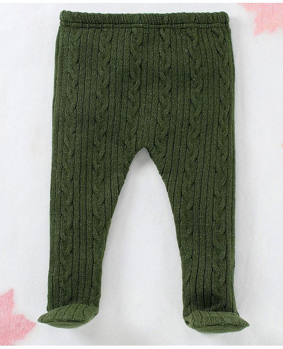 Babyhug Footed Bootie leggings - Green