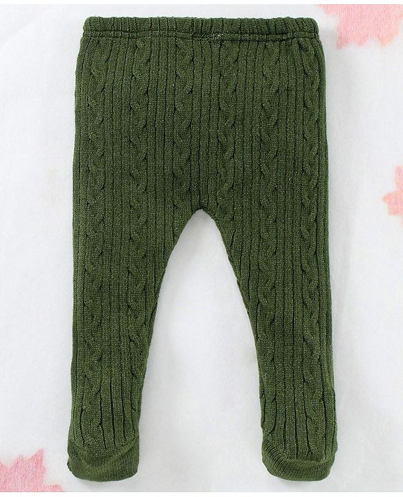 Babyhug Footed Bootie leggings - Green