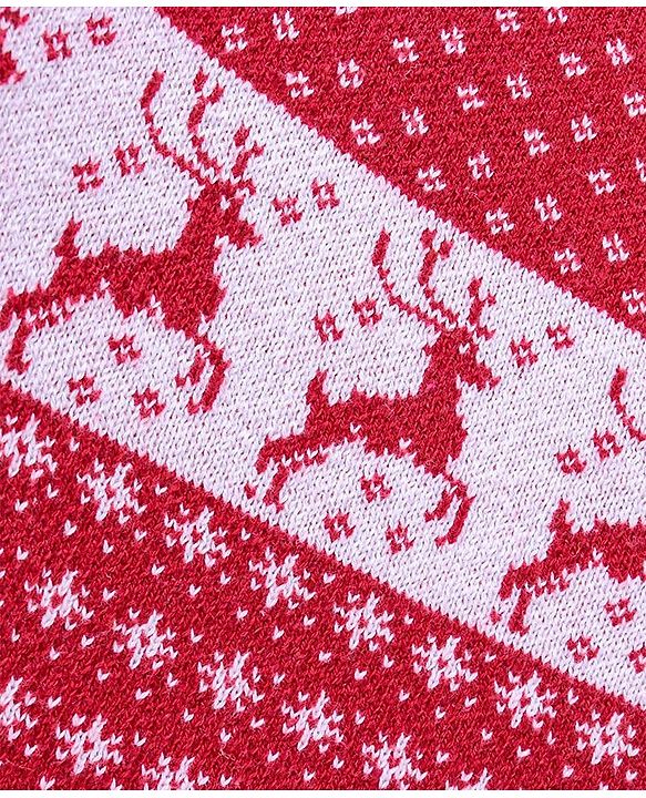 Babyhug 100% Organic Cotton Pullover Sweater - Red
