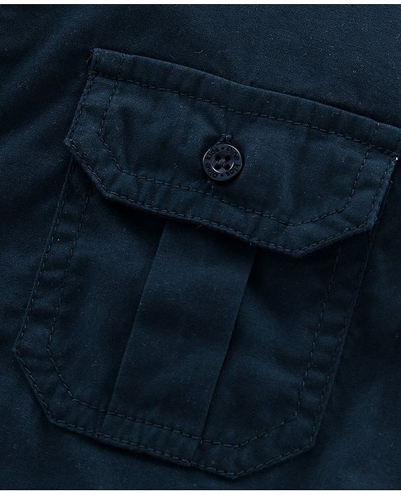 Pine Kids Full Sleeves Solid Shirts - Navy