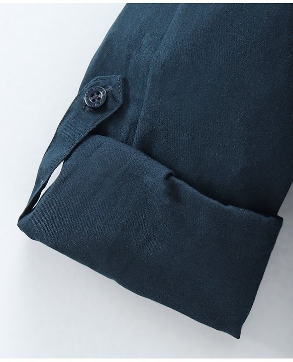 Pine Kids Full Sleeves Solid Shirts - Navy