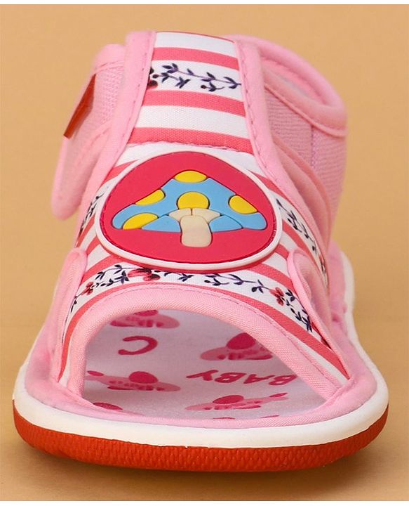 Cute Walk by Babyhug Sandals Mushroom Patch - Pink