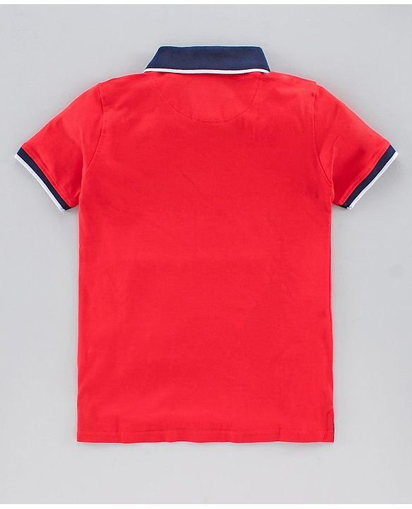 Pine Kids Half Sleeves Bio Washed T-Shirt Pack of 2 - GOLF FINCH & Fiery Red