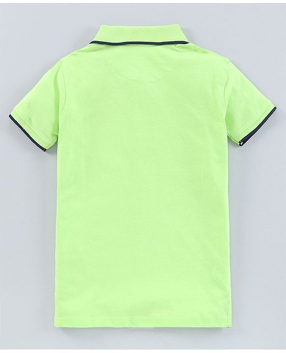Pine Kids Biowash Half Sleeves Tee Solid Color Pack of 2  - Blue Green