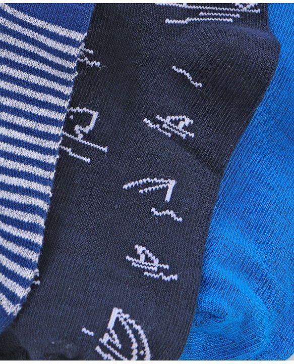 Pine Kids Anti Bacterial Socks Set of 3 Pairs - Blue Navy