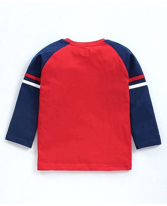 Babyhug Full Sleeves Tee Goal Getter Print - Red