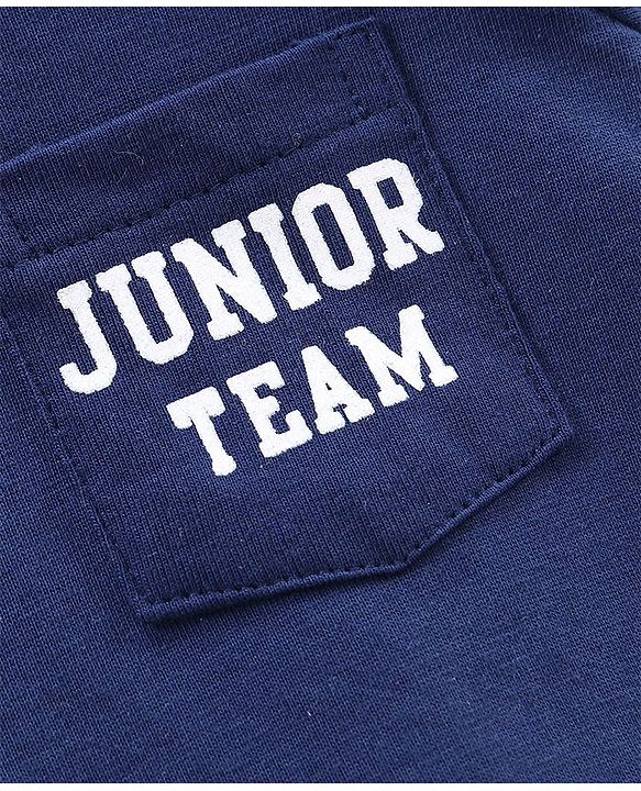 Babyhug Half Sleeves Tee Basket Ball Print - Blue