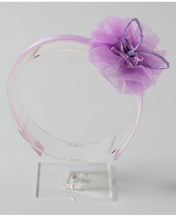 Babyhug Hair Band Bow Applique - Purple