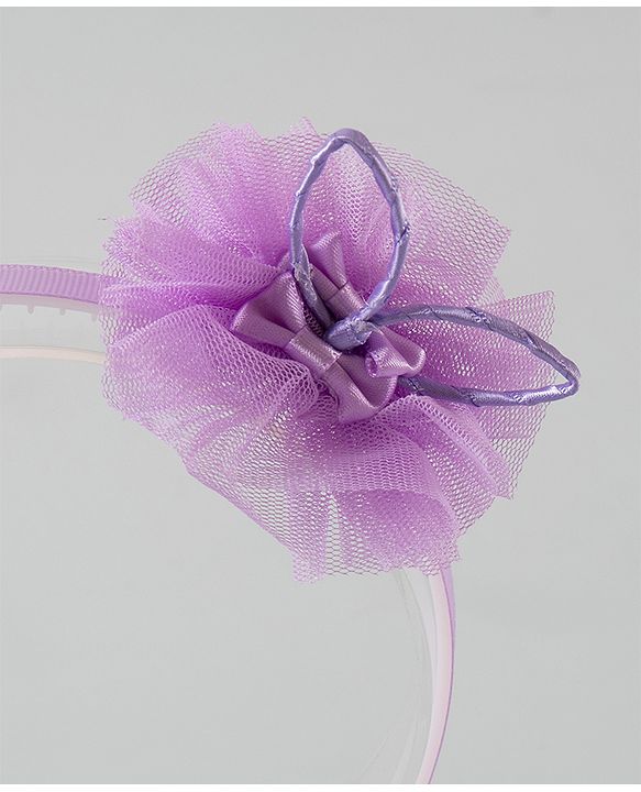 Babyhug Hair Band Bow Applique - Purple