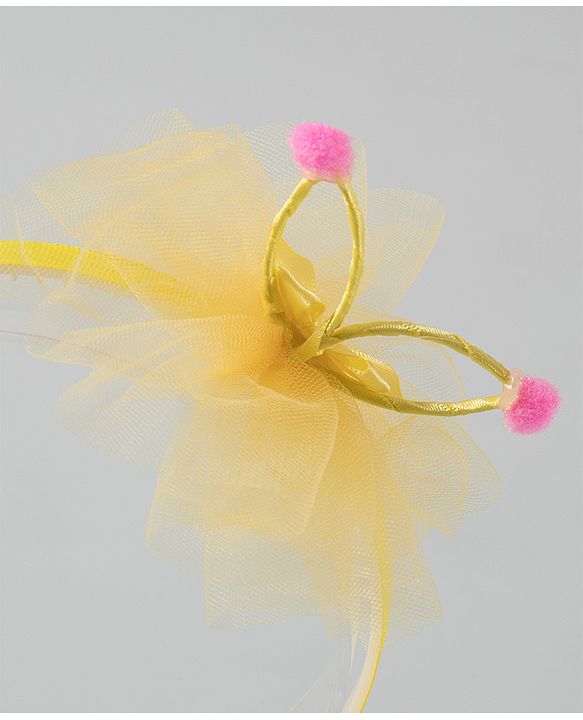 Babyhug Hair Band Bow Applique - Yellow