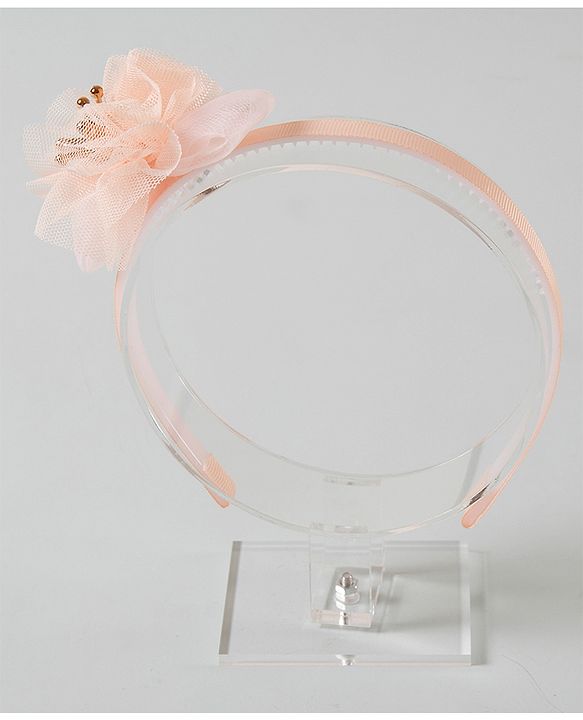 Babyhug Hair Band Crown Applique - Peach