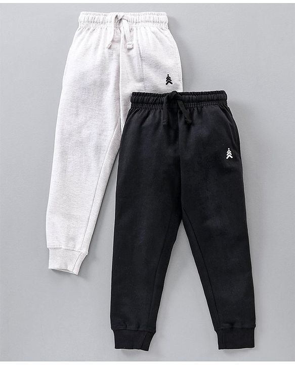 Pine Kids Full Length Lounge Pants Pack Of 2 - Black & Grey
