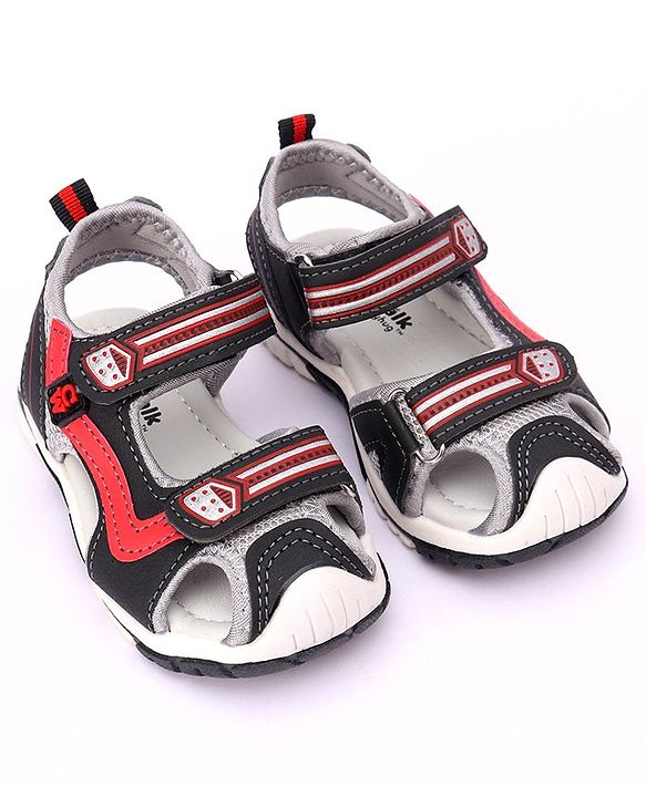 Cute Walk by Babyhug Sandals -  Black Red