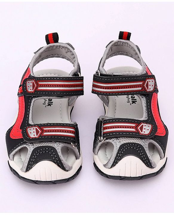 Cute Walk by Babyhug Sandals -  Black Red