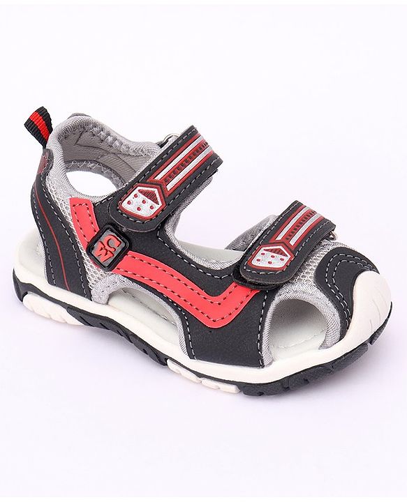 Cute Walk by Babyhug Sandals -  Black Red