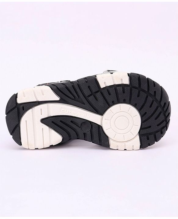 Cute Walk by Babyhug Sandals -  Black Red