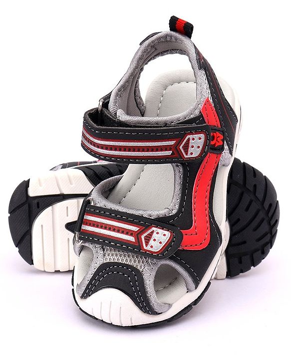 Cute Walk by Babyhug Sandals -  Black Red