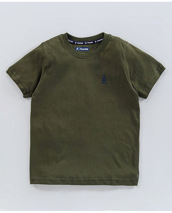 Pine Kids Half Sleeves Bio wash Tees Pack of 3 - Blue Green Yellow