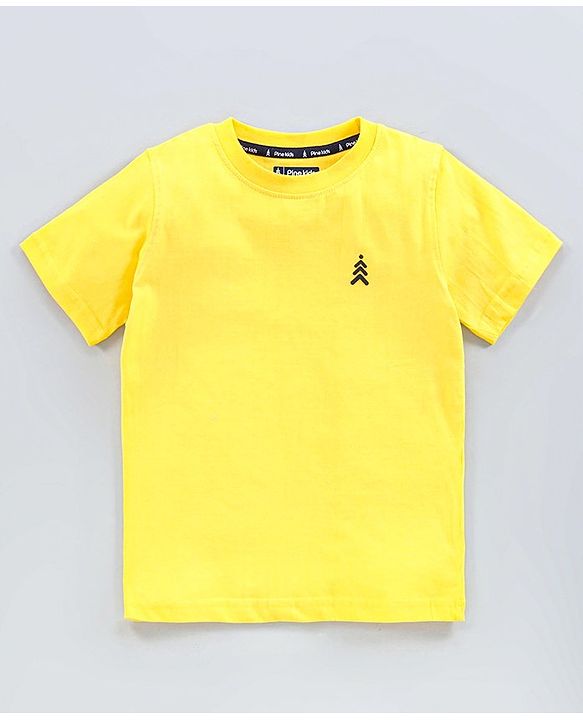 Pine Kids Half Sleeves Bio wash Tees Pack of 3 - Blue Green Yellow