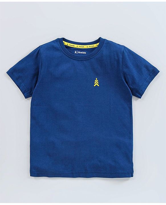 Pine Kids Half Sleeves Bio wash Tees Pack of 3 - Blue Green Yellow