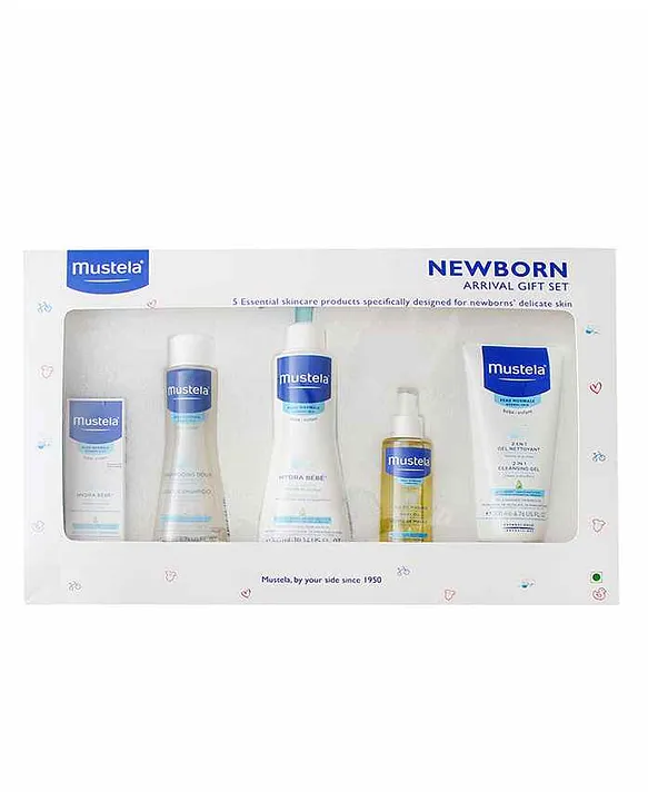 Mustela Newborn Arrival Gift Set White 5 Pieces for Both (0-24Months)  Online in India, Buy at  - 9497733
