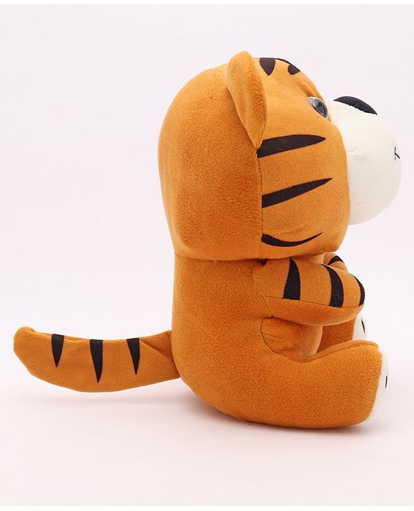 Babyhug Baby Tiger Soft Toy for Kids|Huggable Cuddle Buddy|Encourages Imagination, Sensory & Emotional Development|Lightweight Travel Companion|BIS Certified|Height-21cm|Brown