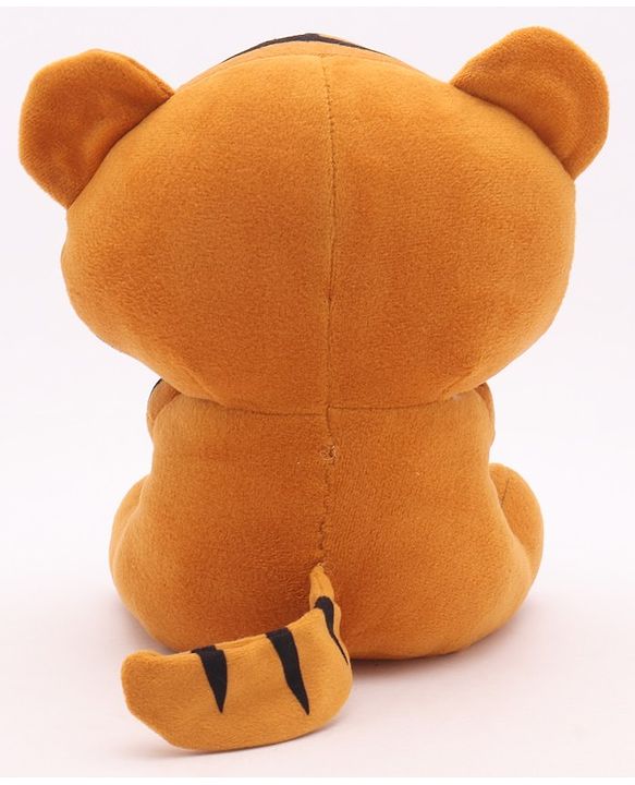 Babyhug Baby Tiger Soft Toy for Kids|Huggable Cuddle Buddy|Encourages Imagination, Sensory & Emotional Development|Lightweight Travel Companion|BIS Certified|Height-21cm|Brown