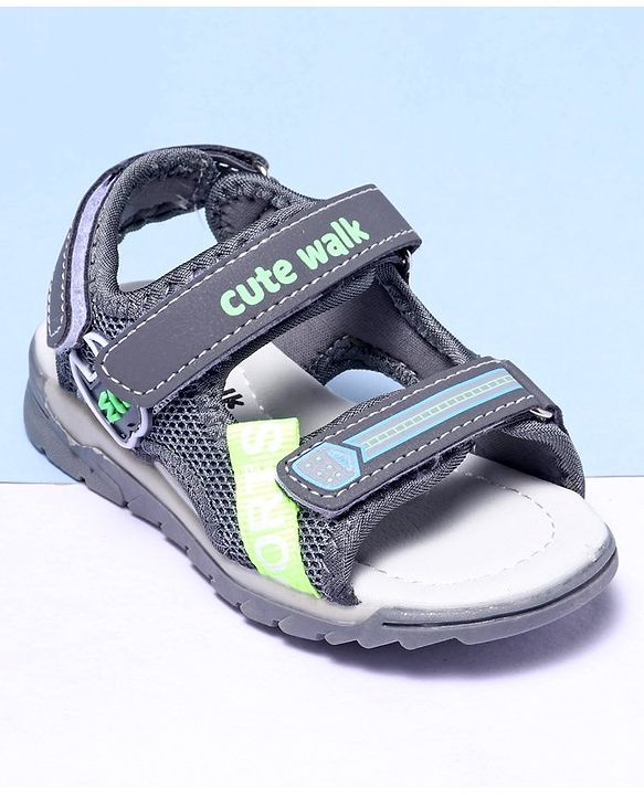 Cute Walk by Babyhug Sandals - Grey