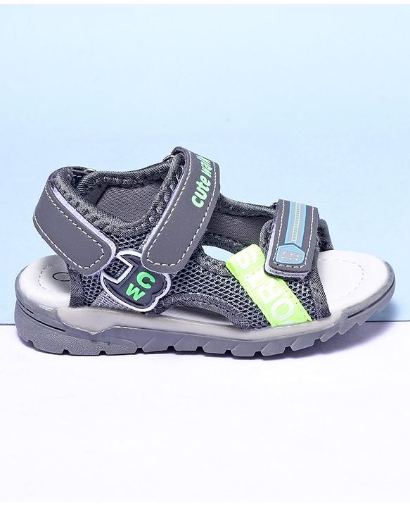 Cute Walk by Babyhug Sandals - Grey