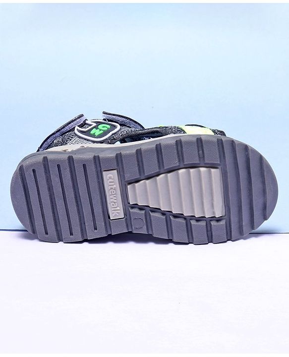 Cute Walk by Babyhug Sandals - Grey